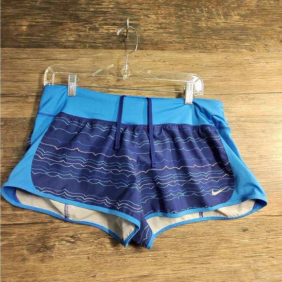 Nike Dri Fit Blue Athletic Running Shorts - Picture 1 of 7